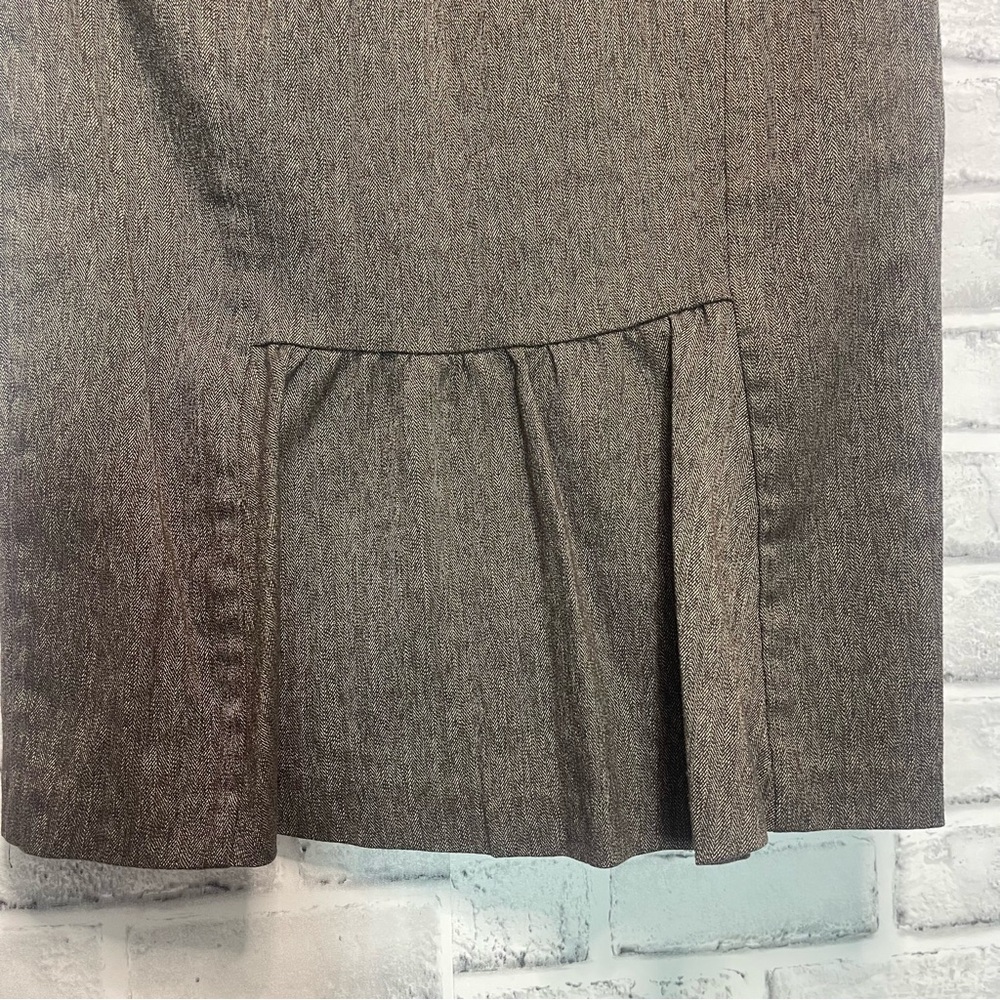 B Wear Byer California Brown Pencil Skirt Back Pleated Ruffle Juniors 3 - Picture 4 of 6